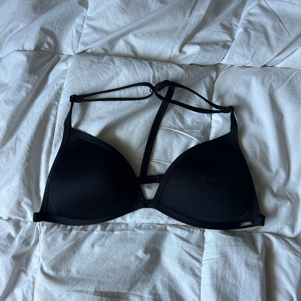 Elegant Black Women's Victoria secret PINK bathing suit top.